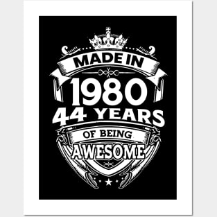 Made In 1980 44 Years Of Being Awesome Posters and Art